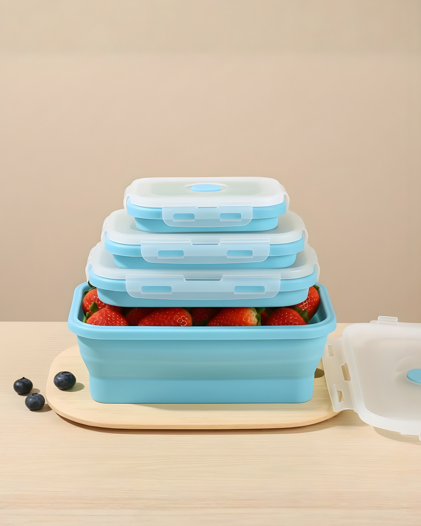 Set de Recipientes Plegables 4 en 1